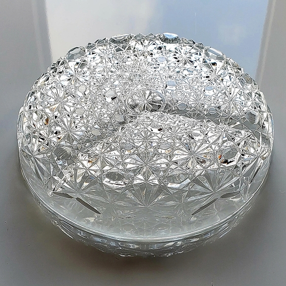 Vntg Daisy & Button 3 Part Crystal Dish - Picture 4 of 6